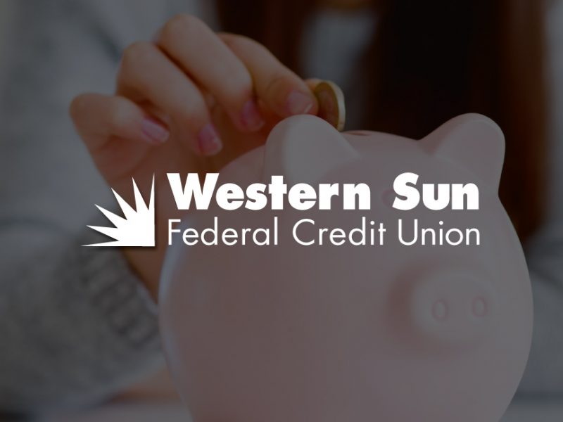 western sun federal credit union logo in white over background