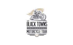 Black Towns Motorcycle Ride logo design by Hester Designs