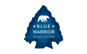 blue warrior association logo design