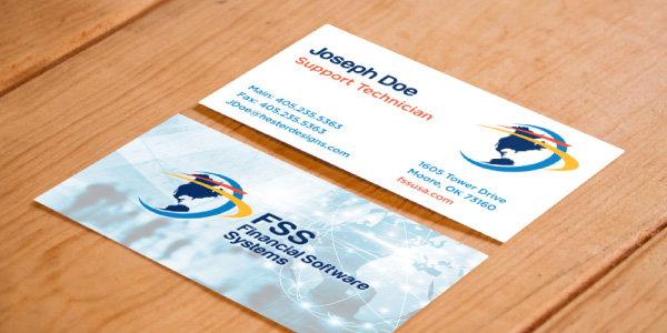 The FSS Business cards designed as part of their brand package by Hester Designs.