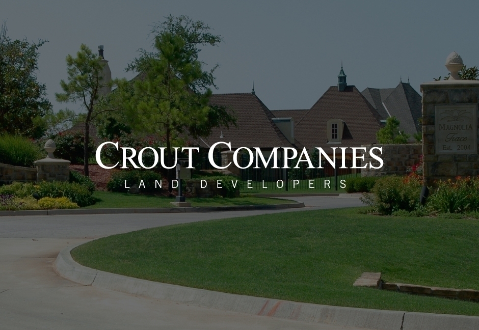 Crout Companies Logo on decorative background image