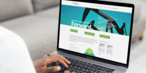 A man enjoys the Forward Land website
