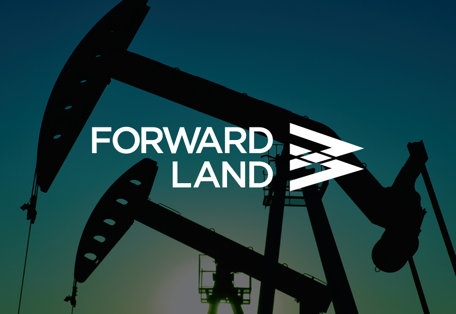 Forward Land Logo over decorative background