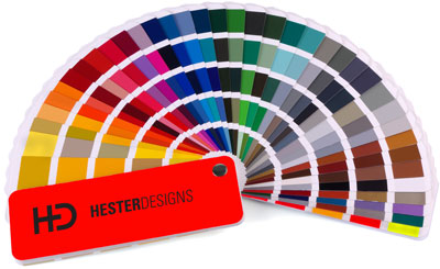 Hester Designs using Pantone colors to perfectly match your brand