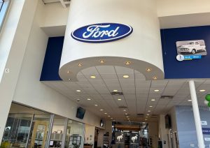 Hester Designs helps dealerships with showroom graphics at museum quality.