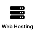 web hosting icon of server tower