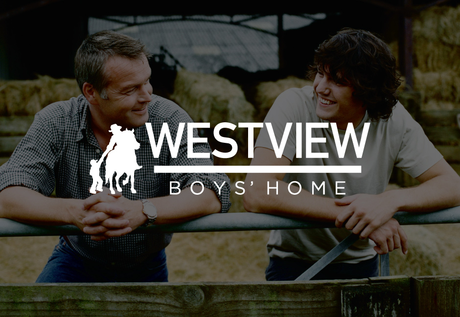 decorative background with westview boys home logo foregound