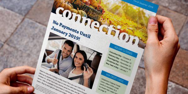Credit Union newsletter designed by Hester Designs