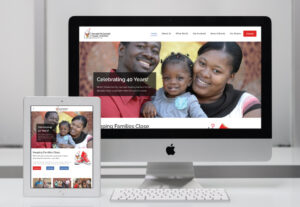 Ronald McDonald House charities of Oklahoma City new website displayed on iMac and iPad screens