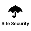 site security icon of umbrella