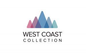 west coast collection logomark with varied color icon