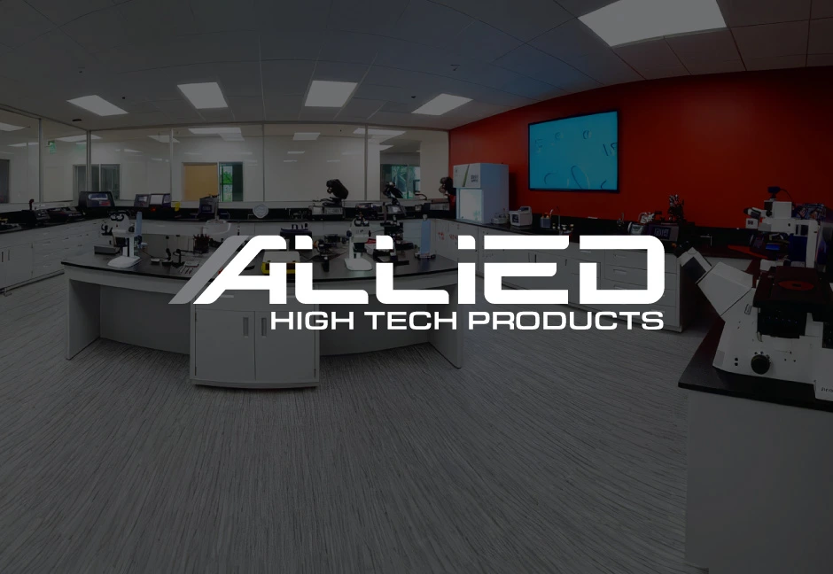 allied high tech products logo over photograph of laboratory