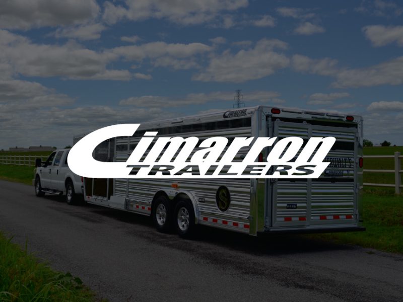 Cimarron Trailers Logo on Decorative Background
